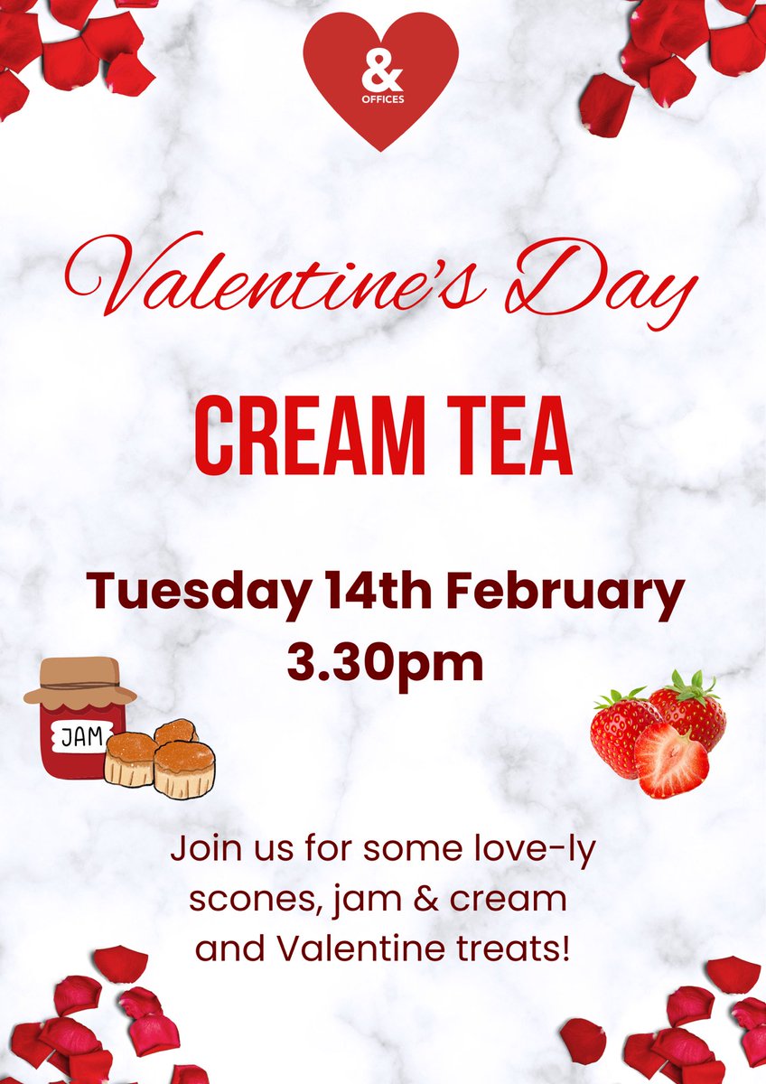 We’re excited for our clients to join us for our Valentines cream tea this afternoon!