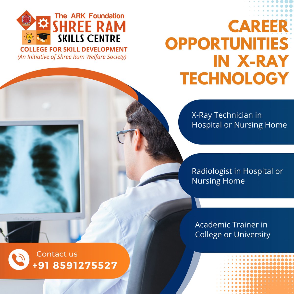 ShreeRamSkills's tweet photo. Hv u ever wanted to pursue a career that helps people? If so, an X-ray technician may be the right path for u. Imagine being able to help patients get better by providing critical images of their vital organs, bones and muscles?
#Andheri #Mumbai #VilleParle #Schhol #education https://t.co/OpjDS7mQYf