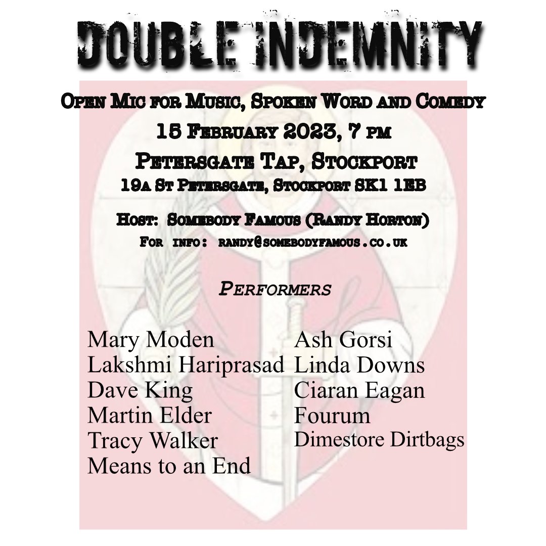 Tomorrow at <a href="/petersgate_tap/">Petersgate Tap (also on Bluesky)</a>