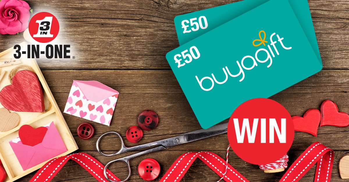 Happy Valentine's Day! We want to give TWO of you the chance to win a £50 Buyagift voucher

For the chance to win:
- Share the love, follow us
- Tell us your most beloved 3-IN-ONE product

Competition closes 28.02.2023
Open to UK residents
Find T&amp;Cs here - 3-in-one.co.uk/terms-conditio…