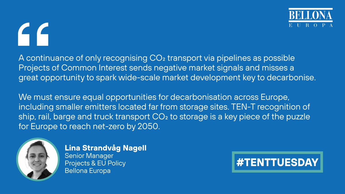 Bellona Europa (@bellona_eu) on Twitter photo Urgent call to action! In this letter, we call on <a href="/Europarl_EN/">European Parliament</a> to support amendments ref. CO2 transport via ship, rail, barge, & truck in the #TENT Regulation. This is crucial for comprehensive EU #decarbonisation🌍🌱& regional development.
📩
bellona.org/news/eu/2023-0…
#TenTTuesday Urgent call to action! In this letter, we call on <a href="/Europarl_EN/">European Parliament</a> to support amendments ref. CO2 transport via ship, rail, barge, & truck in the #TENT Regulation. This is crucial for comprehensive EU #decarbonisation🌍🌱& regional development.
📩
bellona.org/news/eu/2023-0…
#TenTTuesday