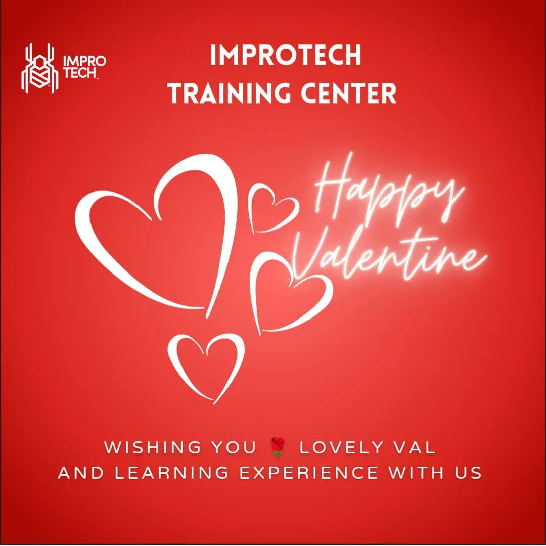 Improtechgh's tweet photo. Spread love and knowledge this Valentine's Day with Improtech Training Center. Happy hearts and happy learning😍
Speak to us: +233544212174/ +233574381111
Visit us:
https://t.co/RQVPAylshO
#Lovers #Valentine #Improtech https://t.co/B1DSLR4MsZ