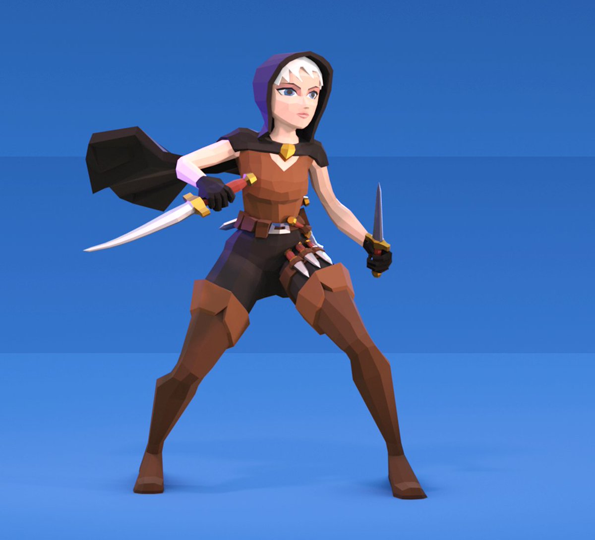 Made a fun rogue 3d game character in Blender. Find out how - youtu.be/BJyFd0uGwFk