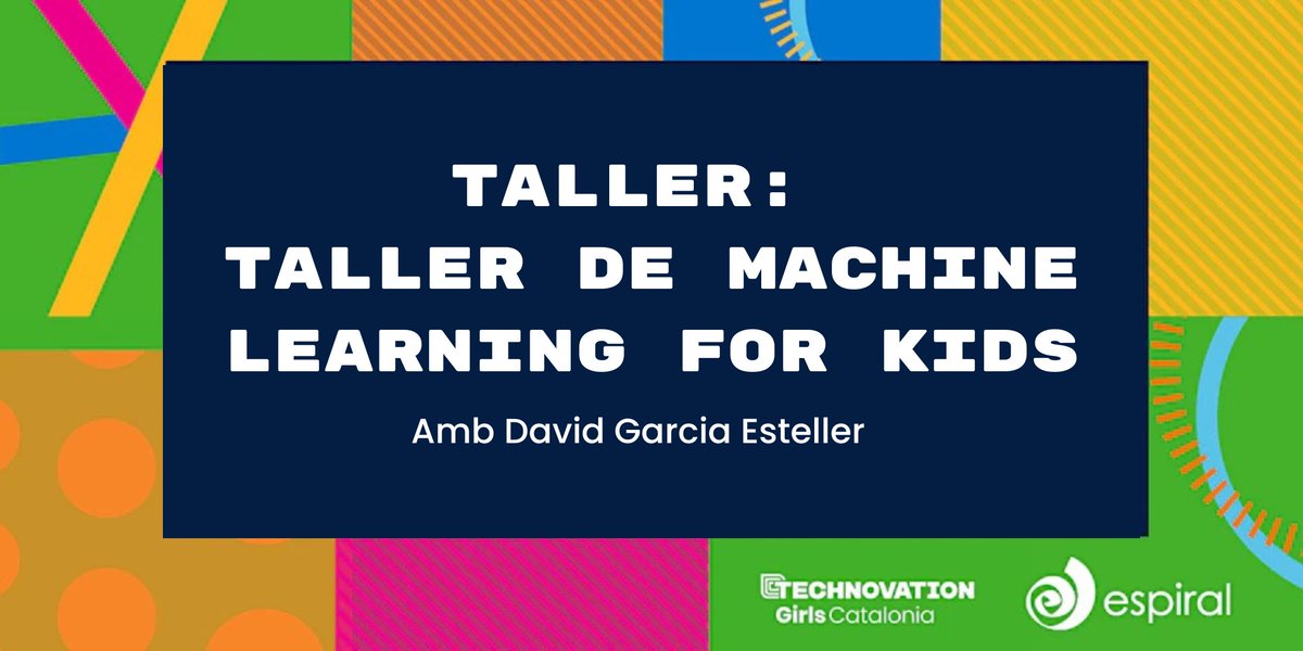 🤖#Mentores Recordeu, aquesta tarda tenim taller de Machine Learning amb David Garcia Esteller

👉bit.ly/3K82U3C

#TechnovationChallenge2023 #TechnovationGirlsCat #Girls4Change #MachineLearning #Tecnologia #holamentora <a href="/TechnovationCat/">Technovation Girls Catalonia</a> <a href="/ciberespiral/">Asociación Espiral, Educación y Tecnología</a>