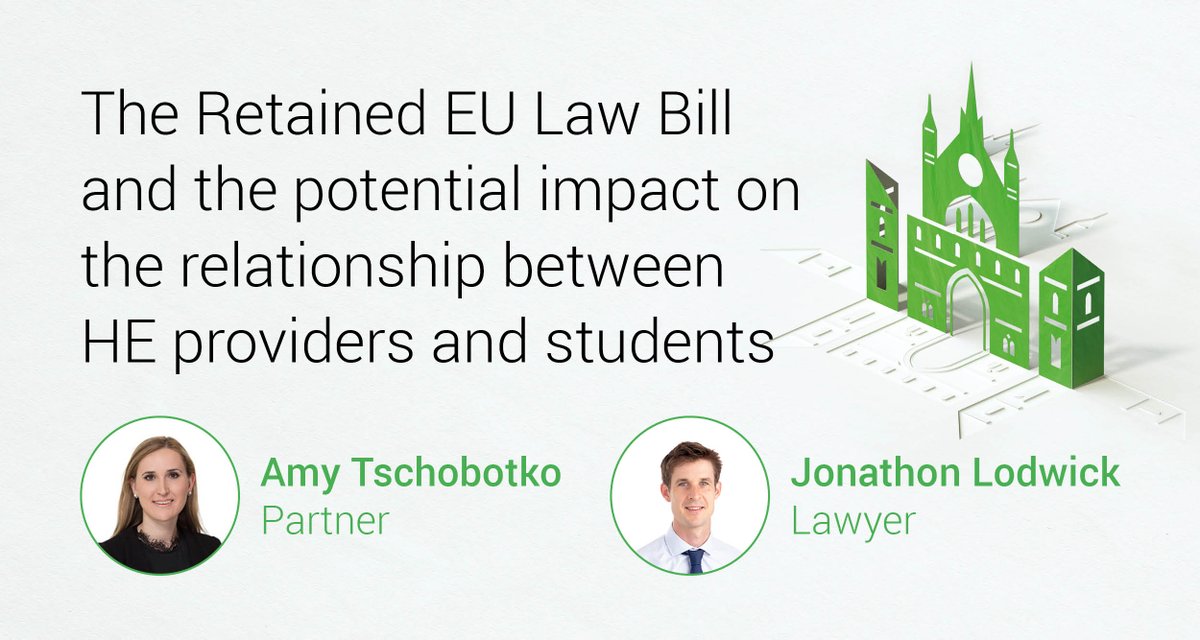 In this article, Amy Tschobotko and Jonathon Lodwick consider the The Retained EU Law (Revocation and Reform) Bill's potential implications.

ow.ly/COcR50MRBia

#Highereducation #retainedEUlaw #Consumerprotectionlaw #Brexit
