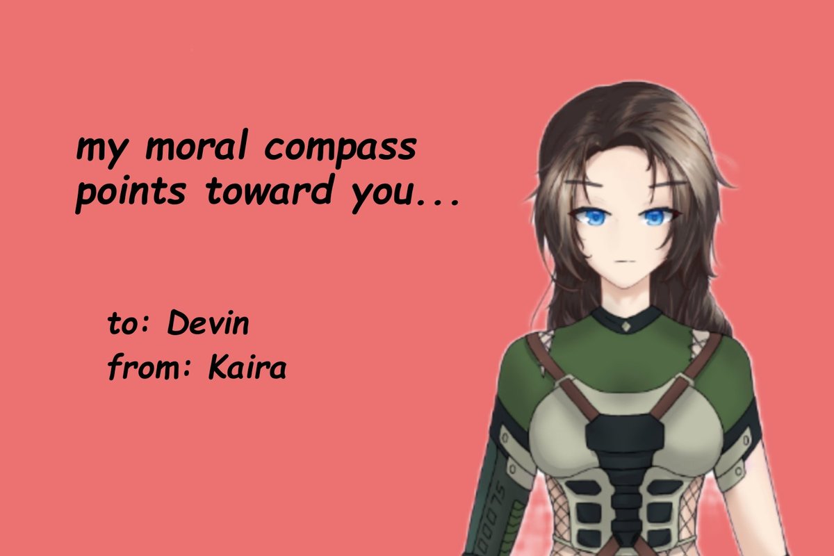 I made Valentine's day cards of my characters...

One of these is not like the others.