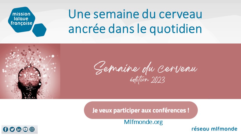 Venez nous rejoindre pour la #Semaineducerveau 🧠
20 au 24 février
 Programme
✅ Attention et concentration
✅ Musique et cerveau
✅ Nutrition, quelle influence sur le 🧠
✅ Piloter un établissement  avec les neurosciences 
✅ ...
Pour vous inscrire👇
👉 vu.fr/BThN
