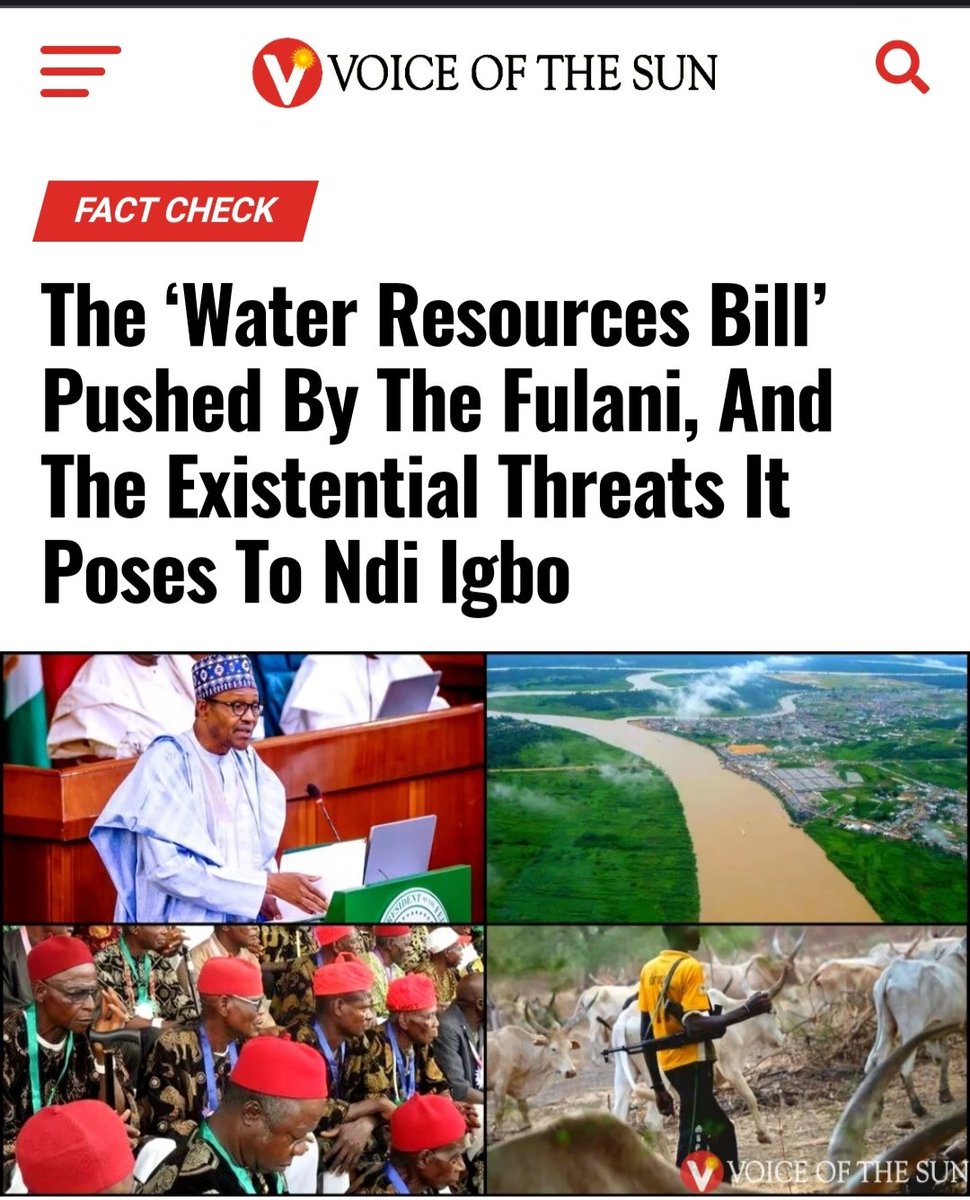 Mark CHIKA on Twitter "RT Chuka_ndu The 'Water Resources Bill' Pushed By The Fulani, And The
