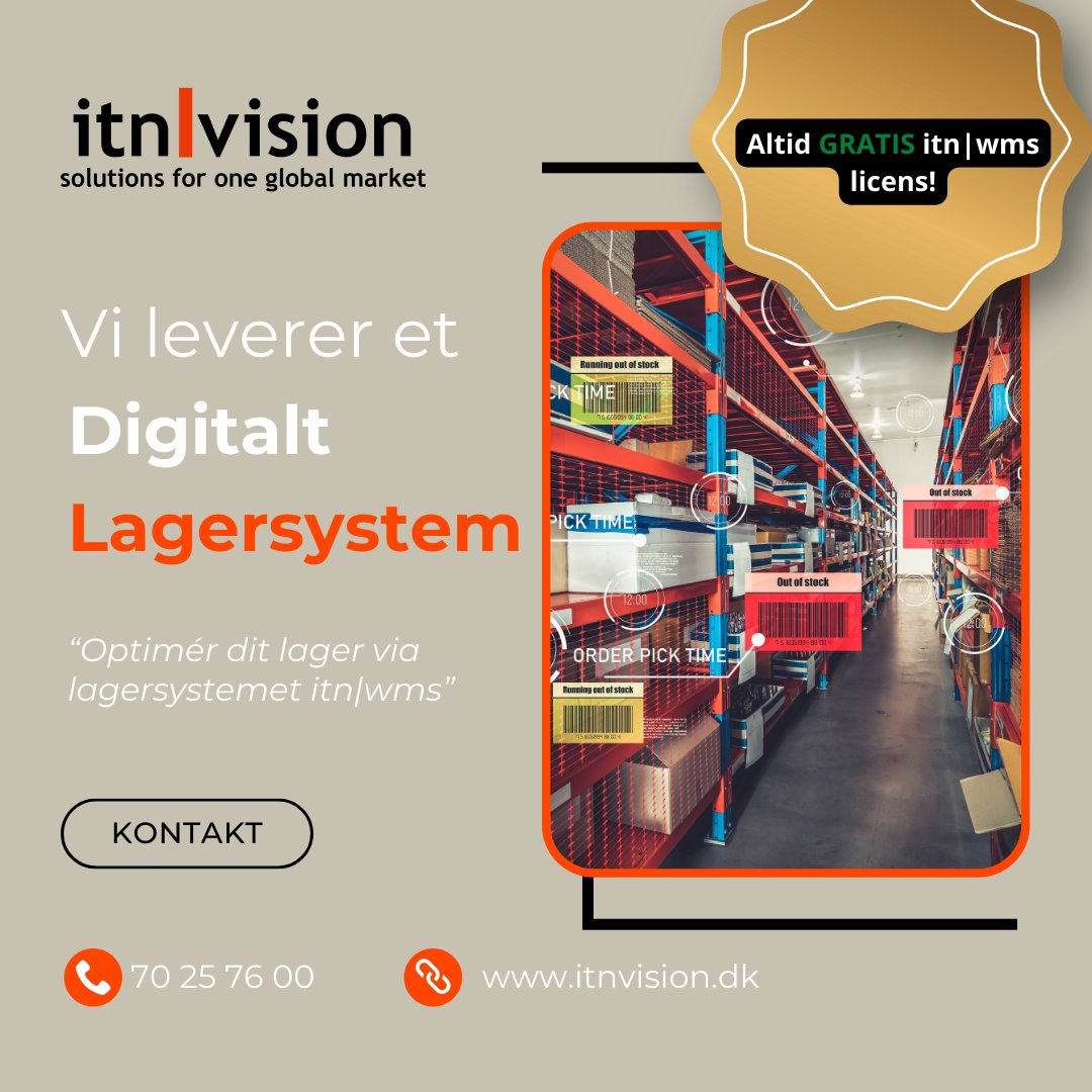 itnSalg's tweet image. 📦𝗧𝗿æ𝘁 𝗮𝗳 𝗱𝗲𝘁 𝗹𝗮𝗴𝗲𝗿𝘀𝘆𝘀𝘁𝗲𝗺, 𝗱𝘂 𝗯𝗹𝗶𝘃𝗲𝗿 𝘁𝗶𝗹𝗯𝘂𝗱𝘁 𝘀𝗼𝗺 𝗮𝗹𝘁𝗲𝗿𝗻𝗮𝘁𝗶𝘃 𝘁𝗶𝗹 𝗲-𝗰𝗼𝗻𝗼𝗺𝗶𝗰𝘀 𝗟𝗮𝗴𝗲𝗿?😑

Så er det på tide at skifte til et nyt lagersystem, der rent faktisk holder, hvad det lover: 𝗶𝘁𝗻|𝘄𝗺𝘀