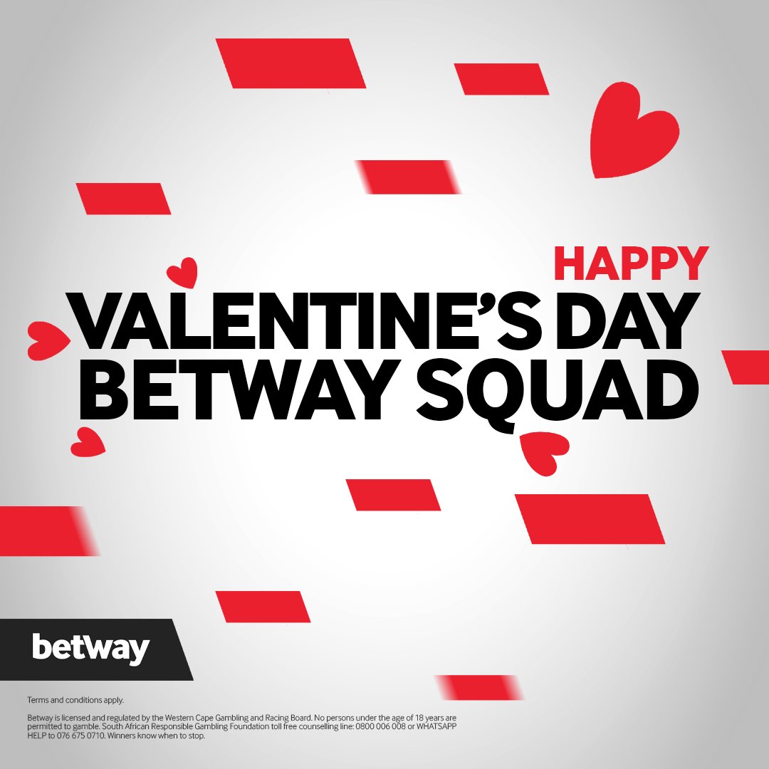 🚨 Promo 🚨

Stand a chance to be 1 of 5 to win R200 Extra Bet 🔥

1. Tell us which sportsperson made you fall in love with sport 💚
2. RT this post
3. Use the hash tag #BetwayXValentinesDay

Winners will be announced at 15:00 ⏳

Random winners will be selected

#BetwaySquad
