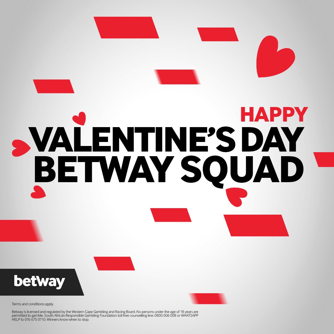 🚨 Promo 🚨 Stand a chance to be 1 of 5 to win R200 Extra Bet 🔥 1. Tell us which sportsperson made you fall in love with sport 💚 2. RT this post 3. Use the hash tag #BetwayXValentinesDay Winners will be announced at 15:00 ⏳ Random winners will be selected #BetwaySquad