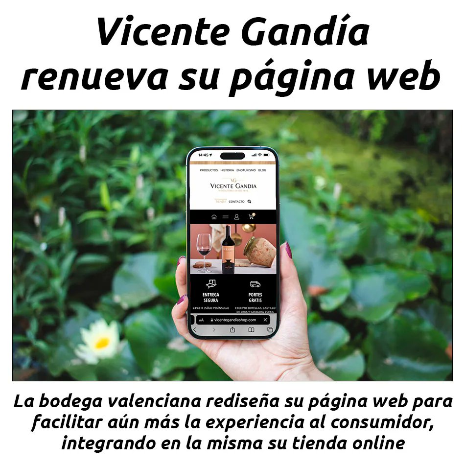 Vicente Gandía renueva su página web
hosteleriaenvalencia.com/noticias.asp?i…
@bodegasvicentegandia #VicenteGandia #bodegasvicentegandia #HosteleriaEnValencia #VinosDeCalidad #Valencia #VinosValencianos #MejorBodegaEuropea #JavierGandia #MejoresVinosValencianos #VentaVinoOnline #TiendaVinosOnline