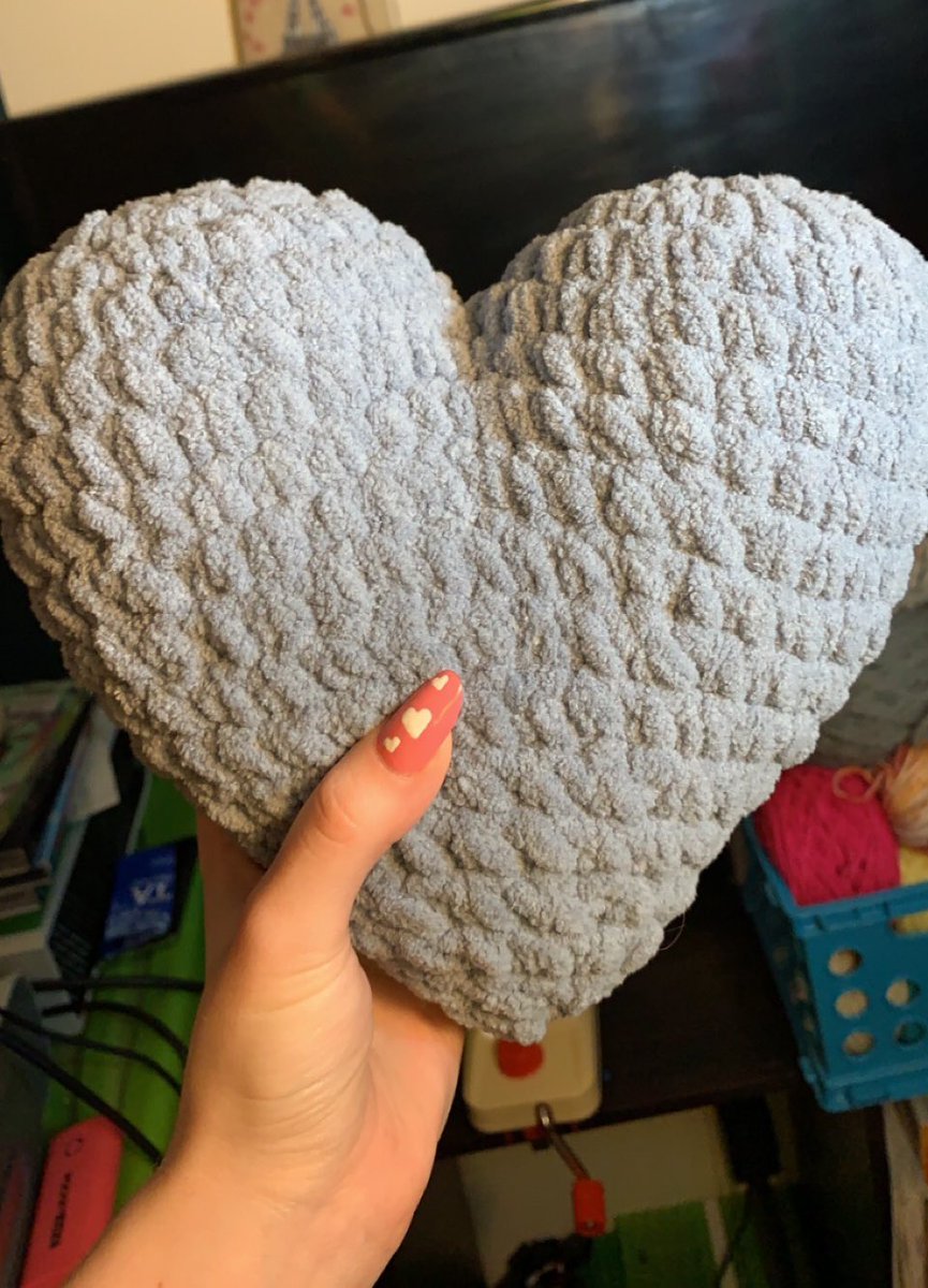 New fuzzy crochet heart pillows available on my Etsy now!! Link in my bio.  #ValentinesDay #heartpillow #valentinesdecor