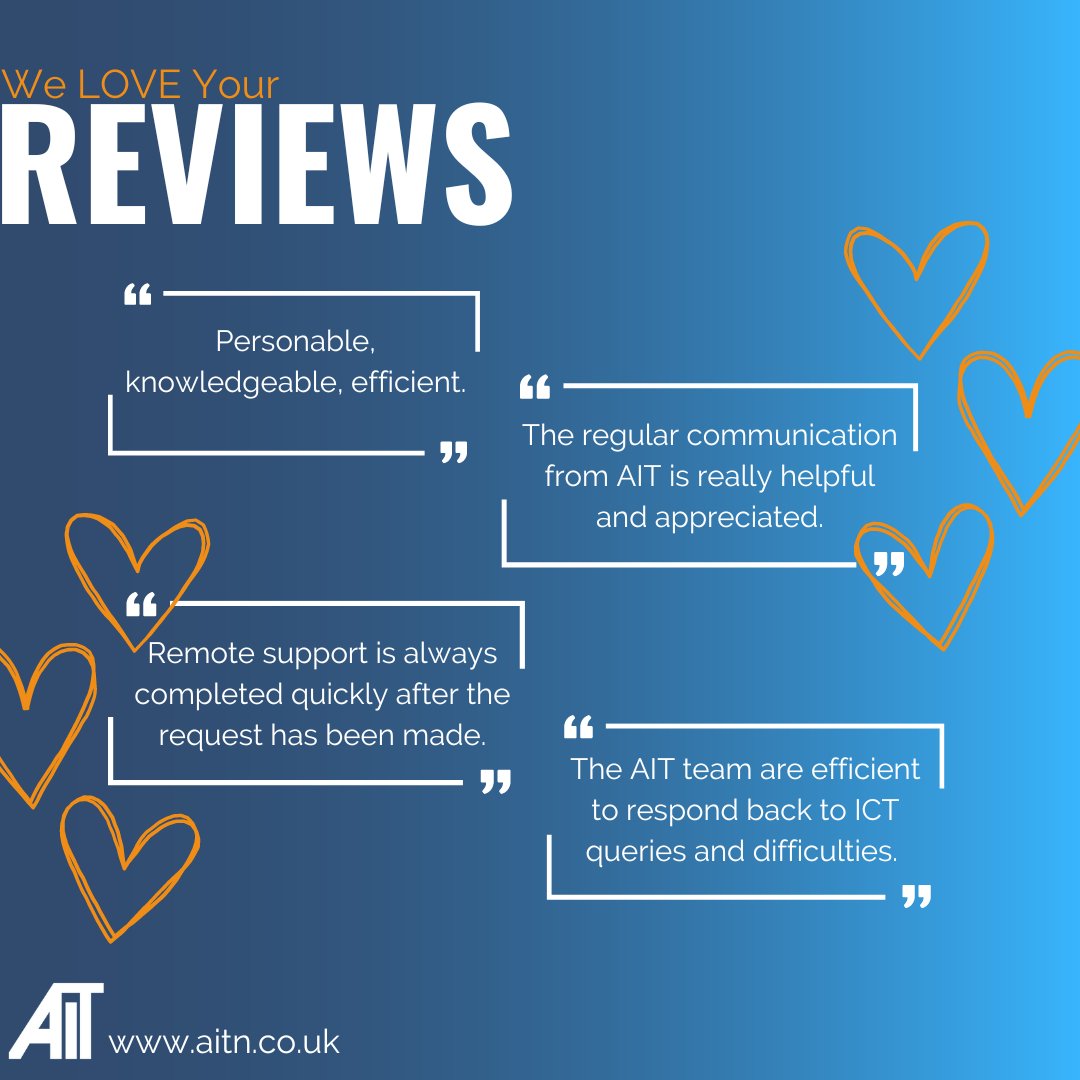 Happy Valentines Day from all of us here at AIT! 
We want to say a massive thank you for your lovely words and support 
#sbltwitter #sbmtwitter #sblconnect #edutwitter