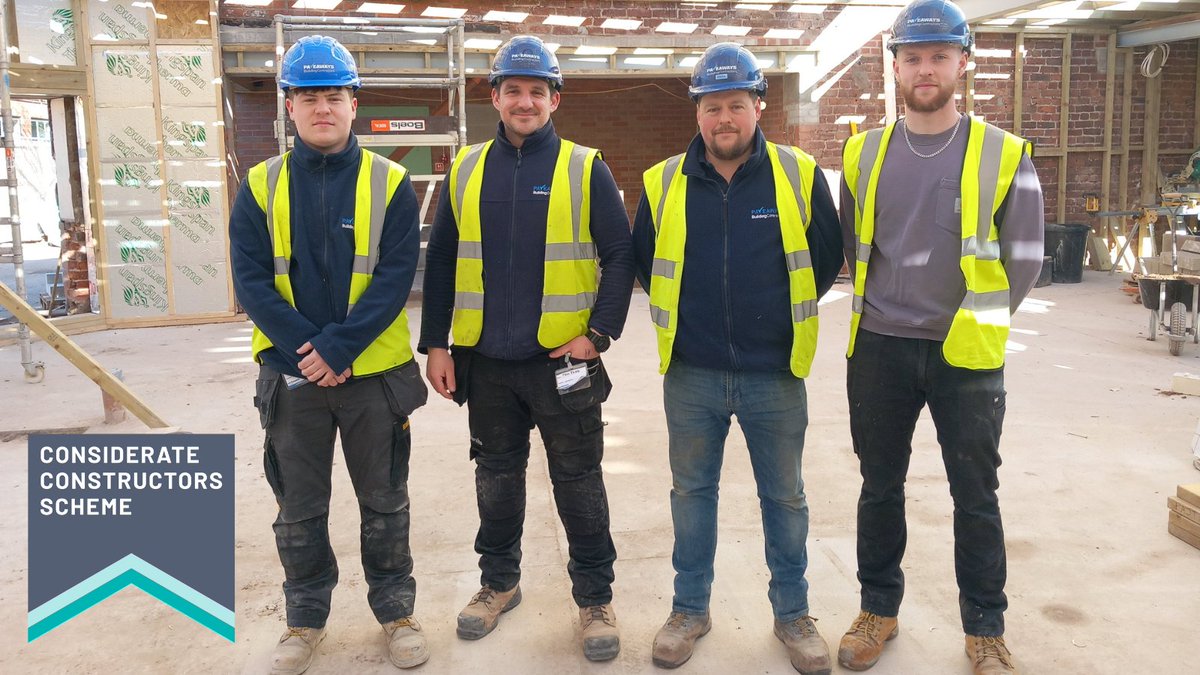 paveawaysltd's tweet photo. 👷 Great work from our site manager Tom Ford and his team at @packwoodhaugh for achieving the top marks in the @CCScheme and an outstanding rating 👏!

More 👉 https://t.co/yWNhEqFJS2     

#construction #shropshire #considerateconstructors https://t.co/6jRSxyJYMD