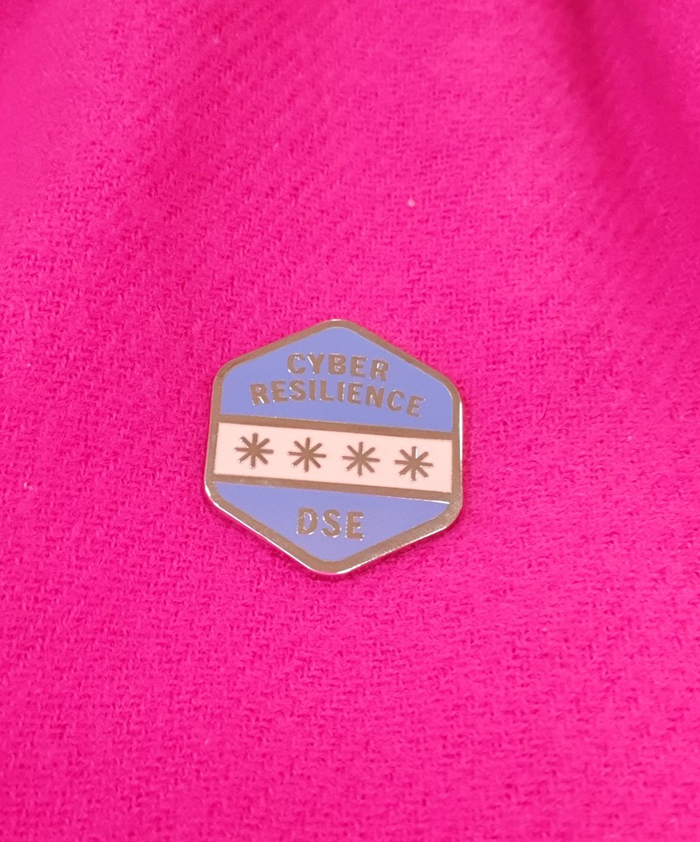 I arrived in the office this morning to see that my Cyber Resilence badge arrived! Thank you @UnionLearning and @DigiSkillsEd for a really helpful and informative course. I also love that it goes with my pink scarf!  #iearnedmycyberresiliencebadge #digitalinclusion