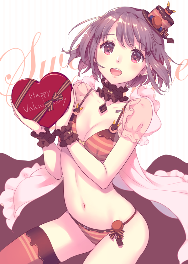 「ハッピーバレンタイン!という事でチョコちゃん詰め合わせをどうぞ#SALONEde」|ERIMO🍓5/5ｺﾐﾃｨｱ144-E01a・絵師100人展13のイラスト