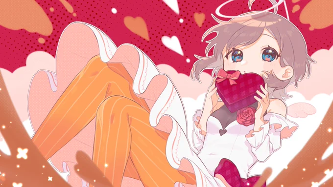 間に合わなかったのでバレンタインに合うハートな過去絵あげておきますハッピーバレンタイン 
