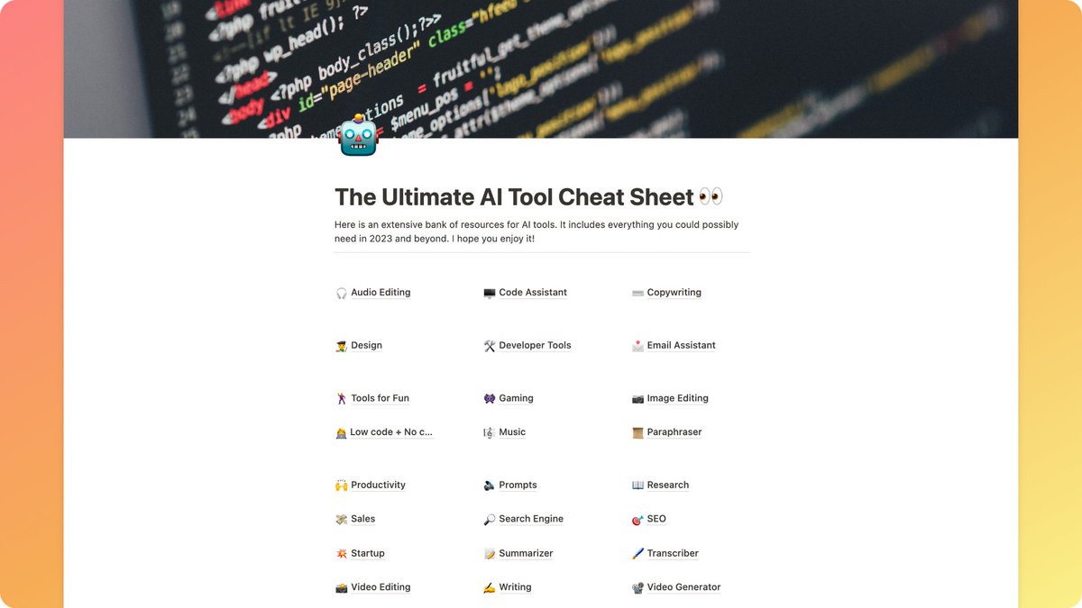 Finding the best AI tools can be difficult.

But it can save you 100’s of hours in your work.
 
I have compiled 588 of the best AI tools, all in one place 👀

Want it for FREE?

Like + Retweet + Comment “Free”

(and Follow me so I can DM you it) ✅