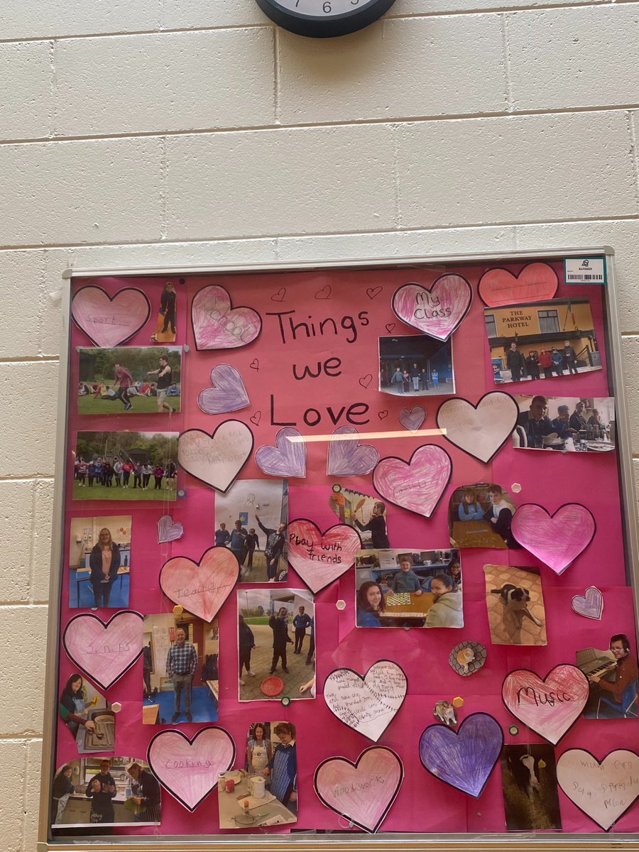 In the spirit of Valentine's Day  both Rang Sean and Sinead with the help of our TY Gaisce students created a Love Poster with all of the things they love. #ValentinesDay2023 
@CorkETB @CetbInclusion @GaisceAward