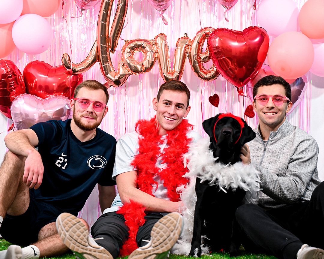 PennStateMSOC's tweet photo. Happy Valentines Day 🐶❤️ https://t.co/bfUU7neL7X