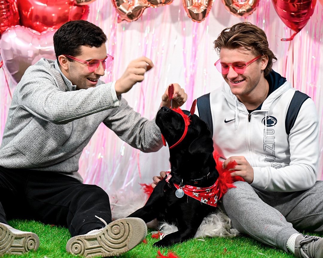 PennStateMSOC's tweet photo. Happy Valentines Day 🐶❤️ https://t.co/bfUU7neL7X