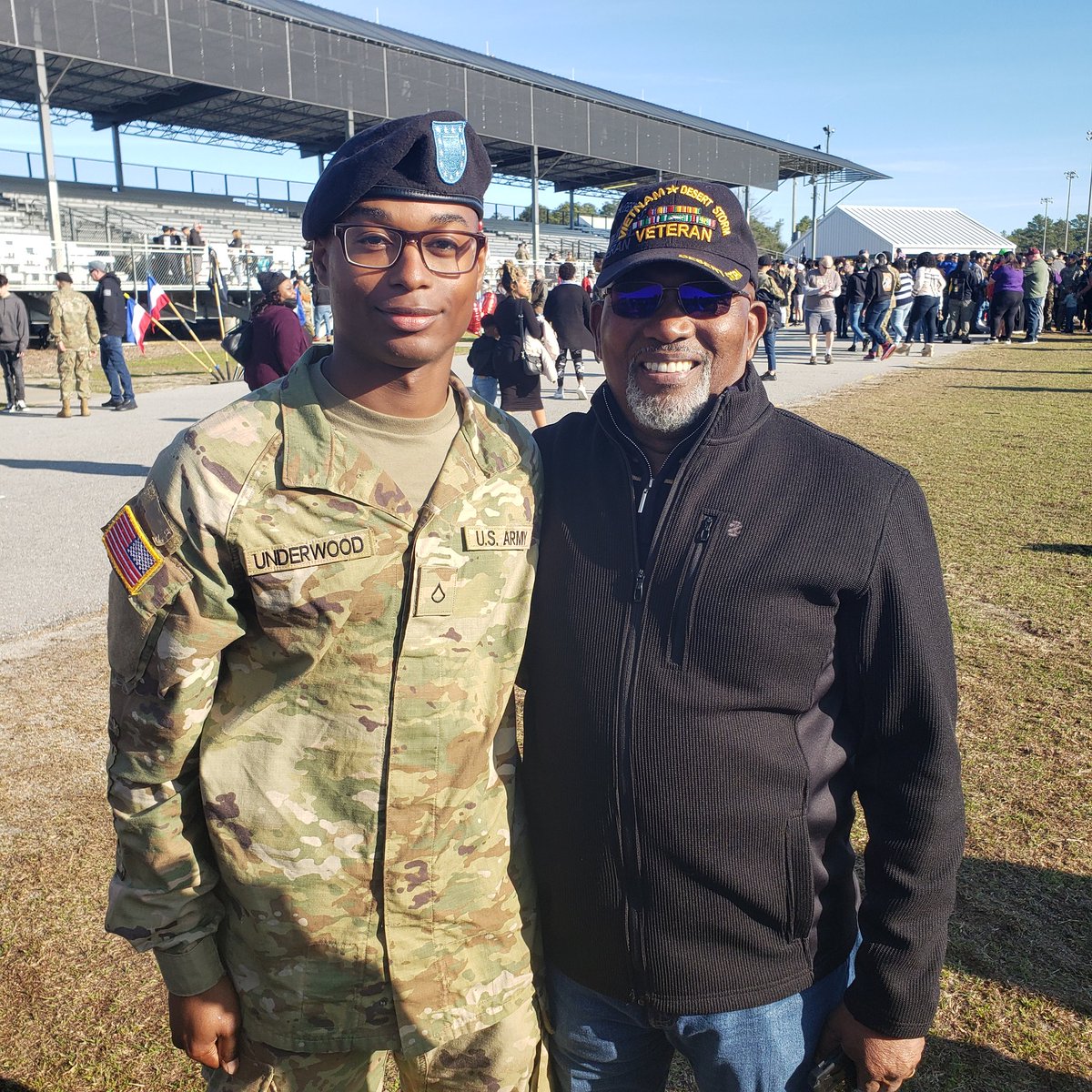 CoachMikalUwood's tweet photo. Proud Father enjoying my son's family day and gearing up for tomorrow's graduation #Whoa #FortJacksonSC https://t.co/NVqFRIgJxT