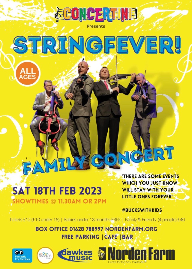 Stringfever (@stringfever) on Twitter photo Stringfever's next Public Shows! SAT 18th FEB '23 11.30am & 2.30pm Bring the little'uns as a half-term treat! <a href="/ConcertiniUK/">Concertini</a> <a href="/nordenfarm/">Norden Farm</a> Stringfever's next Public Shows! SAT 18th FEB '23 11.30am & 2.30pm Bring the little'uns as a half-term treat! <a href="/ConcertiniUK/">Concertini</a> <a href="/nordenfarm/">Norden Farm</a>