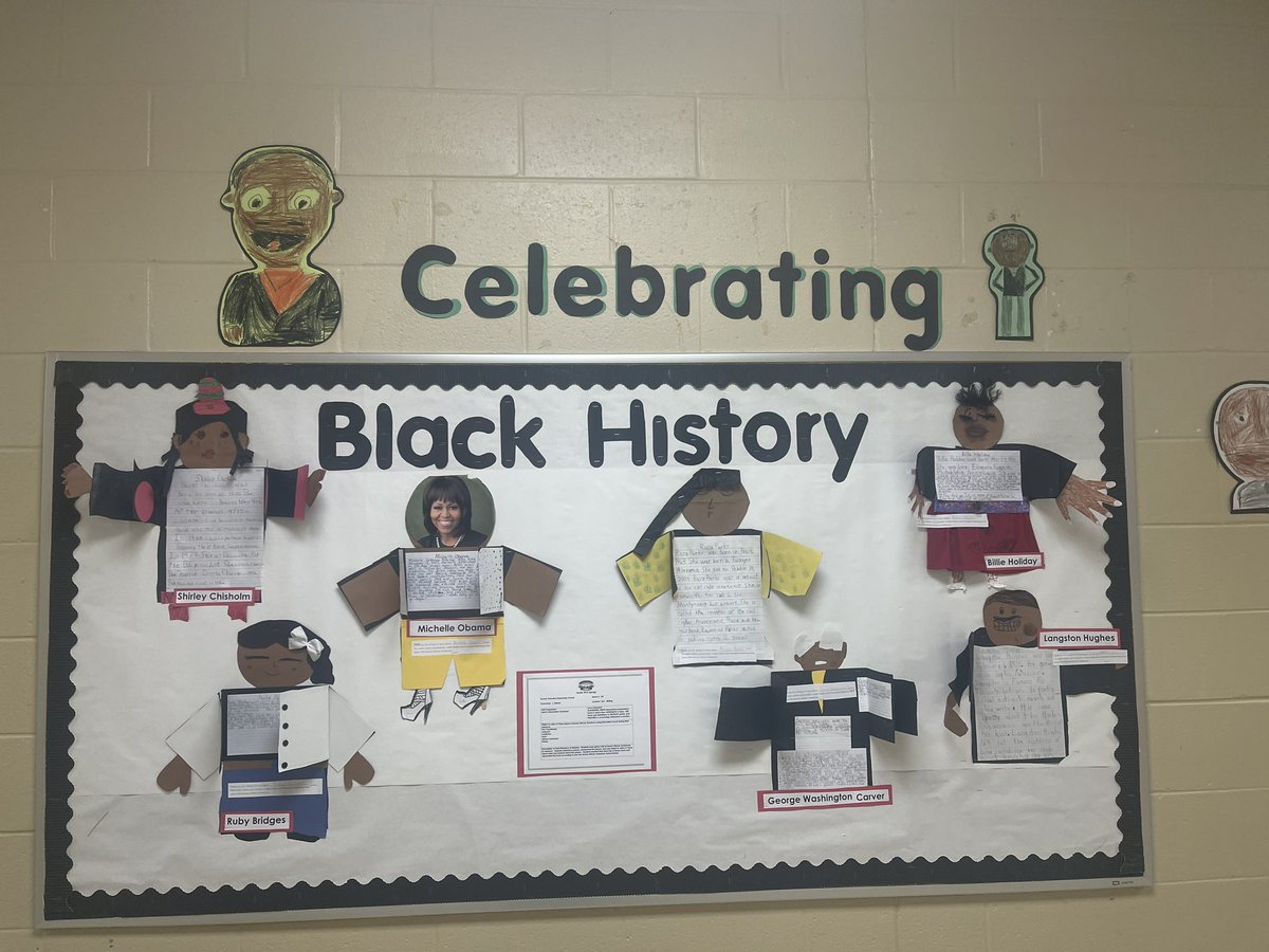 DrAdibShakir's tweet photo. I am so ❤️’ng the creativity of our teachers and their Feb Bulletin Boards. 😀#KeepingKidsFirst #IloveDCSD #BlackhistoryMonth   @DeKalbSchools @McMillansCorner @MsTechLee @momm2us https://t.co/2pnhFvNPzc