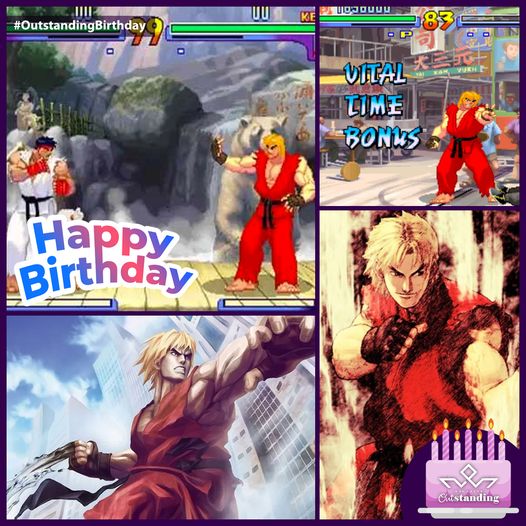 Outstandingmx's tweet photo. ¡Feliz cumpleaños, #KenMasters! 
Junto con #Ryu, son los personajes principales de #StreetFighter.

#OutstandingVideoGameBirthday #OutstandingVideoGame #OutstandingBirthday #Ken https://t.co/5PR6Yi1Pav
