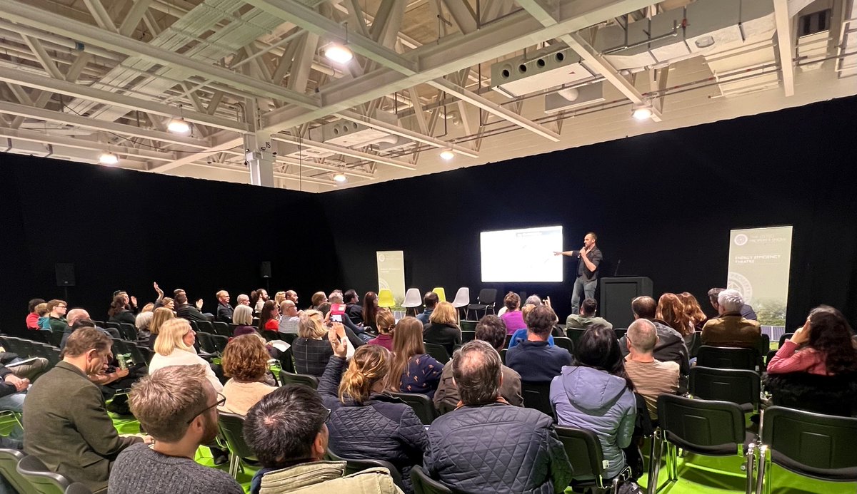 IndiNatureCo's tweet photo. Good crowds &amp; great questions @ListedProperty show talks on the benefits of natural fibre insulation for #historicbuildings led by @asbp_uk members @Mike_Wye_Eco @thermafleeceUK @IndiNature.  See you again next year!

#listedpropertyshow #NaturalFibreInsulation #Hemp #NetZero https://t.co/TeqTZpsLHe