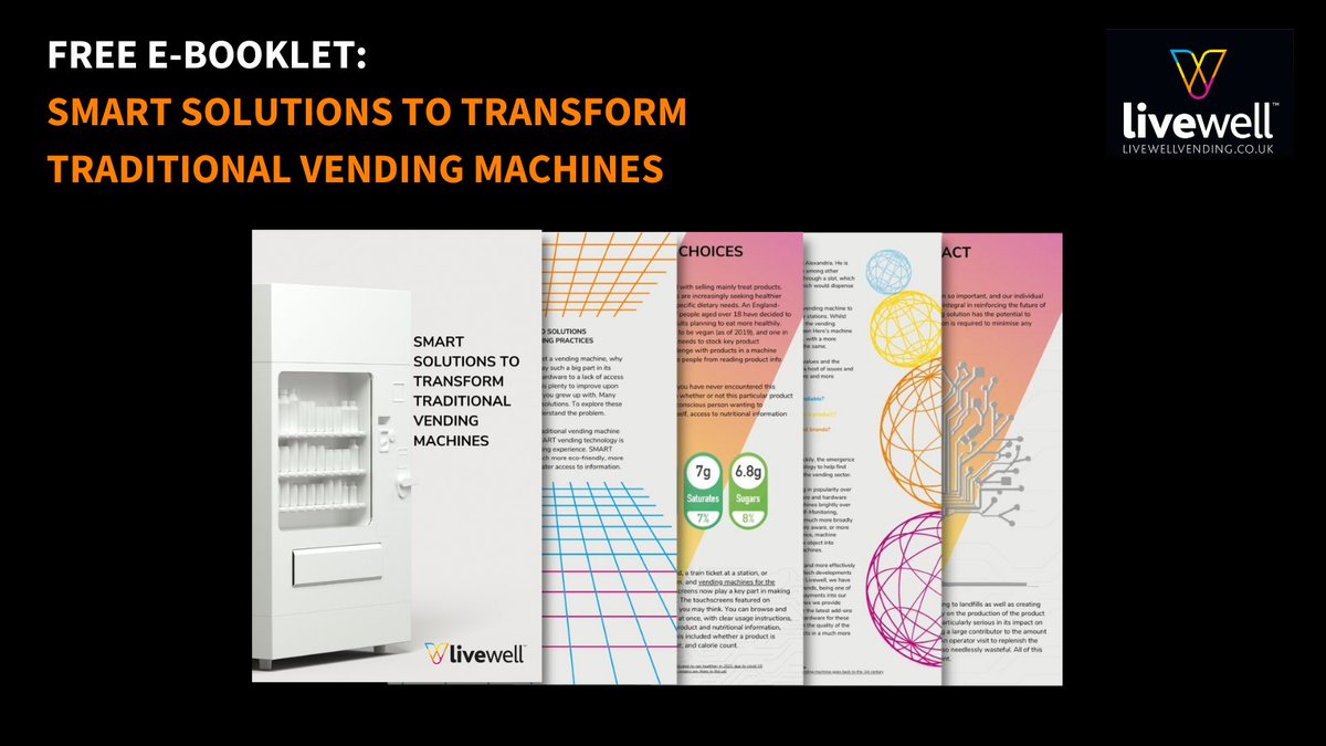 livewellvending's tweet photo. Our latest FREE e-booklet: Smart Solutions to Transform Traditional Vending Machines.

Download your free copy today!

https://t.co/sErZs2C9Ve

#vending #catering #facilities #vendingmachines https://t.co/zZXO9VX84l