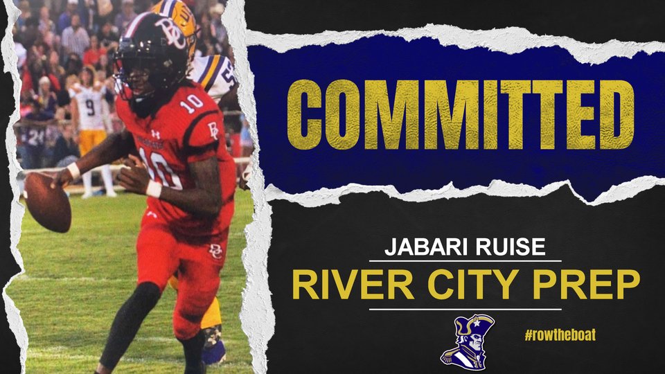 We welcome QB <a href="/jabari12ruise/">jabari12ruise</a> to the River City Prep Admirals. Welcome to the command! @CoachNesmithVUL <a href="/CoachDerrickW/">DWill</a> @joshua_worthy12 <a href="/CoachMosesAD/">Justin Moses</a> <a href="/Coach_Smithey/">coach_smithey</a> <a href="/CoachChrisSmith/">Chris D Smith</a> <a href="/InTheBoxCoach/">Justin Reagan</a> <a href="/CoachMasonTSD/">TSDATHLETES</a> @EliteSports_RS <a href="/TheNPGAA/">National Post Grad Athletic Association</a> #rowtheboat #postgradfootball