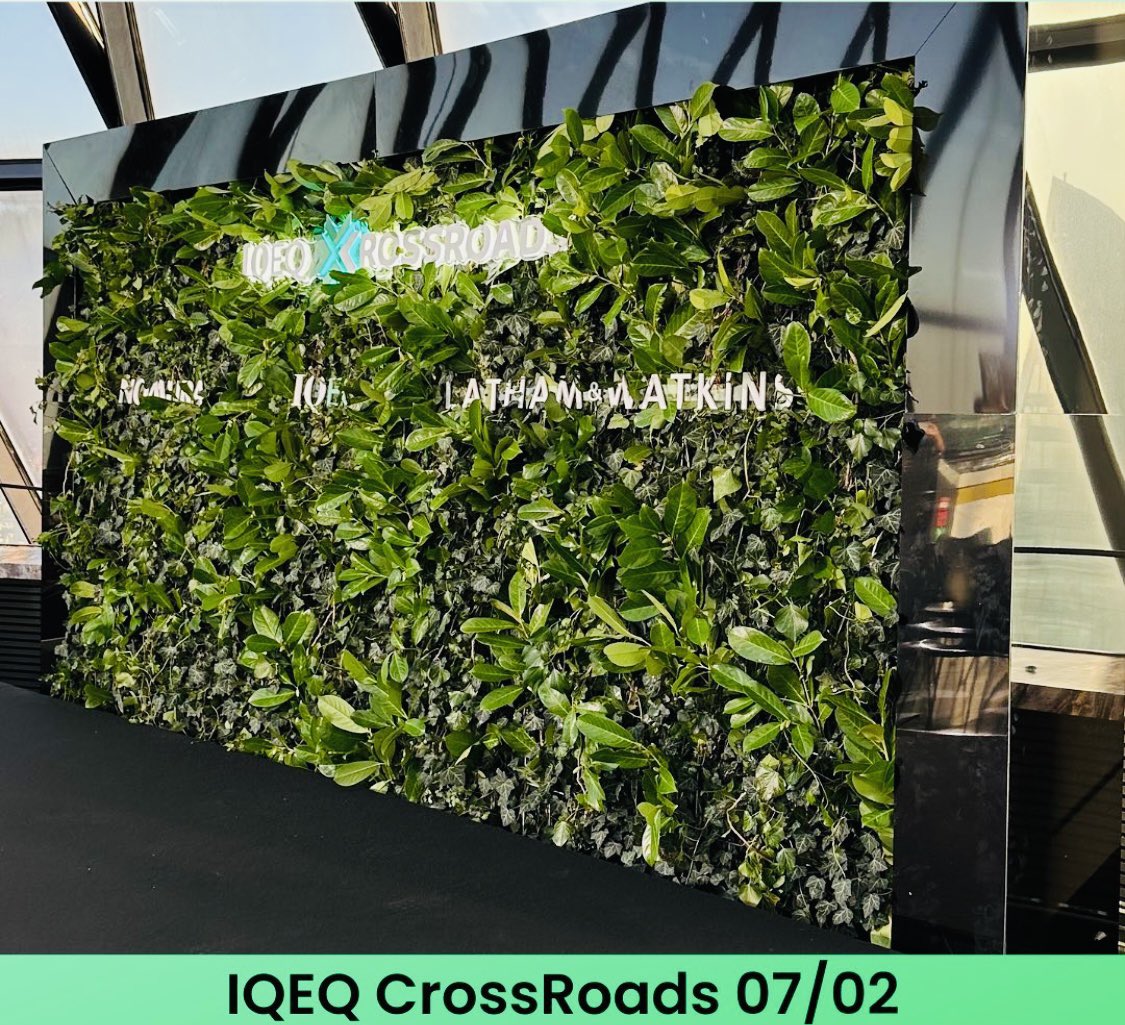 branded_bio's tweet photo. Excited to share our sustainability partner @EcoFoundry latest exciting project!

They designed and installed a stunning living ivy wall for IQEQ inside of The Gherkin, London @LondonGherkin 

The wall served as a stage backdrop for the #crossroads23 event.

#instagram #EVENT https://t.co/T7j53mBYiE
