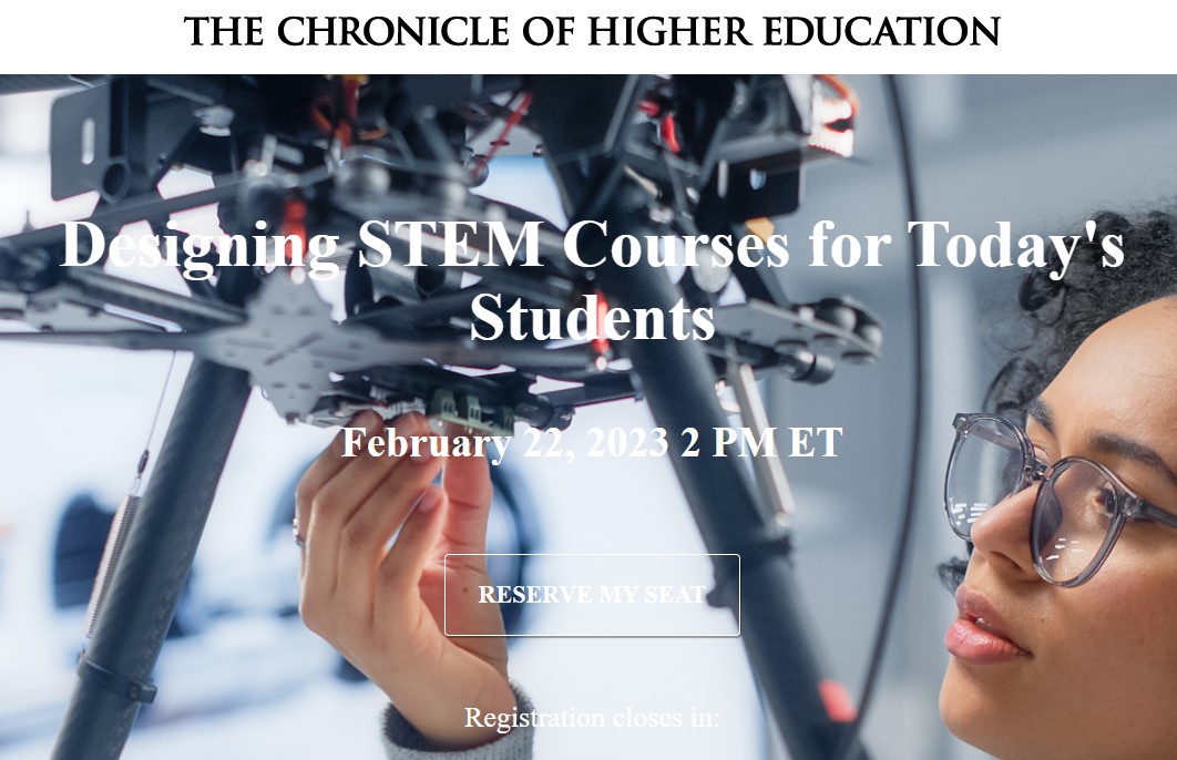 Designing #STEM Courses for Today's Students: tinyurl.com/2zucjjlb via <a href="/chronicle/">The Chronicle of Higher Education</a>