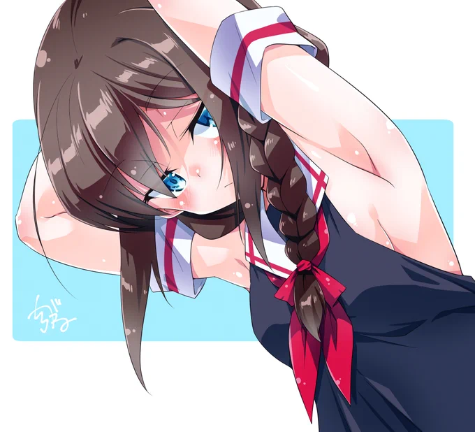 これは時雨改二にうつつを抜かしている提督に嫉妬して自分も腋アピールをする時雨 