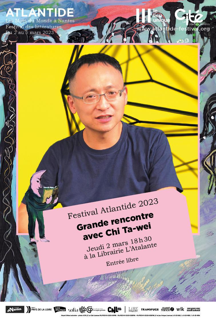 LibAtalante's tweet photo. [ Grande rencontre ]

Dans le cadre de notre partenariat avec @AtlantideNantes nous allons avoir le grand plaisir d’accueillir Chi Ta-Wei.

La rencontre aura lieu à la librairie, jeudi 2 mars à 18h30, et sera animée par Caroline de Benedetti.

👉https://t.co/W5qiiAP3uE

#Nantes https://t.co/hbqH2DrQAp