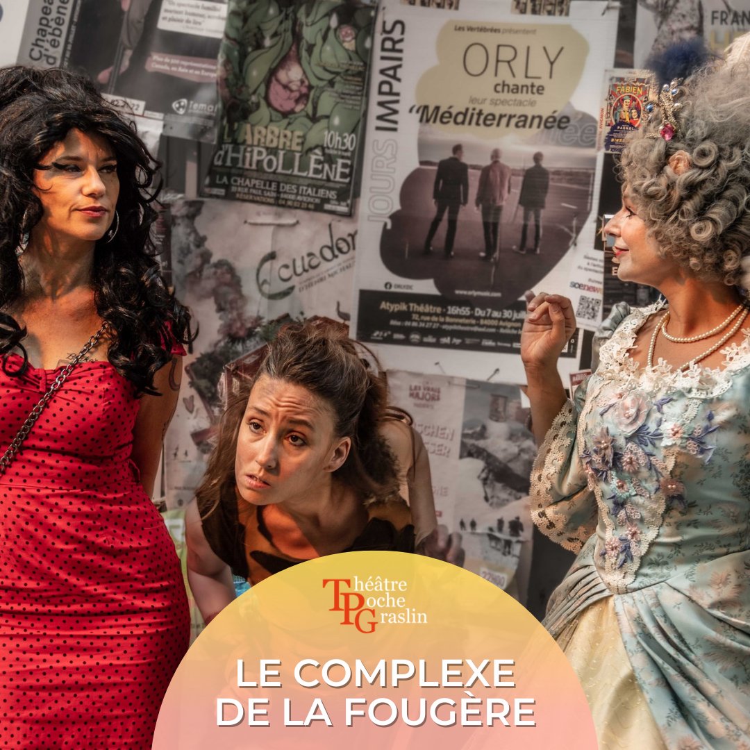 À sa mort, Amy Winehouse doit cohabiter avec Marie-Antoinette et Lucy. Alors qu’elle croyait se remettre de sa gueule de bois, ses deux colocataires l’assaillent de questions....

📆 Le complexe de la fougère, une pièce de Sophie Bonneau, du 16 au 25/02 : bit.ly/3YvTgMc