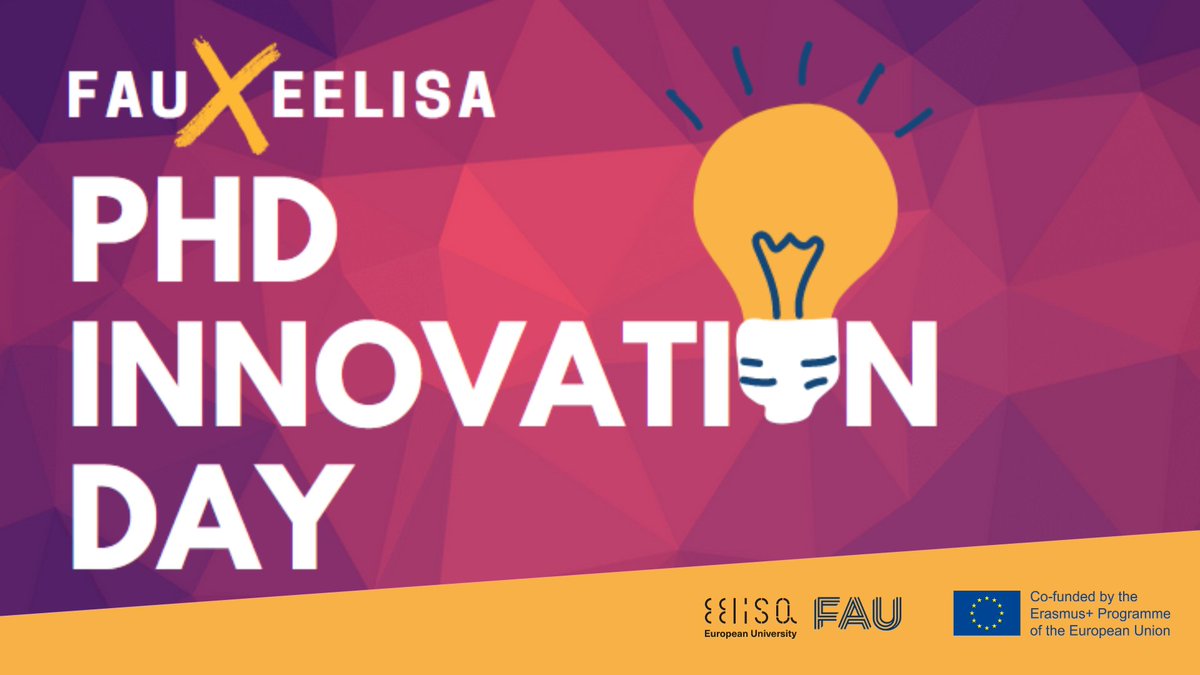 eelisa_eu's tweet photo. Are you doing your doctorate at an EELISA University? 🎓 Explore the start-up potential of your PhD at the EELISA x @UniFAU workshop!

📝 Register until 13/03 ➡️ https://t.co/MsK0M6gEpN
🗓️ March 27
📌 Zollhof Tech Incubator, Nuremberg

#WeAreEELISA #WeAreEELISAStudents #phdlife https://t.co/KFpnLQgfiR