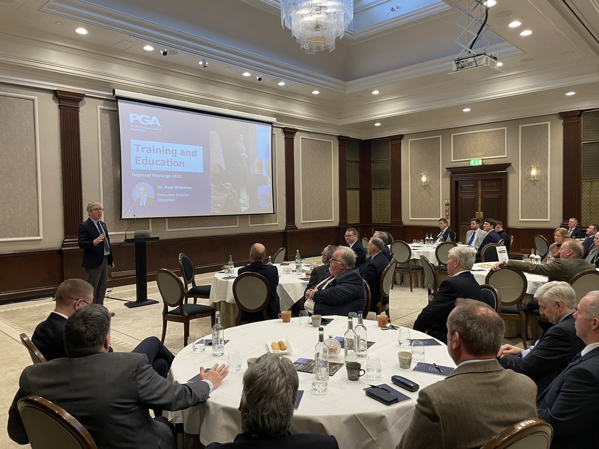 PGAScotland's tweet image. The @PGAScotland Regional Meeting and AGM took place today at @Gleneagleshotel 

Newly appointed PGA Scotland Captain Tom Eckford presented past captain Gordon Stewart with a gift on his departure

Bill Yule was presented with the Toby Sunderland award by PGA Chairman Alan White