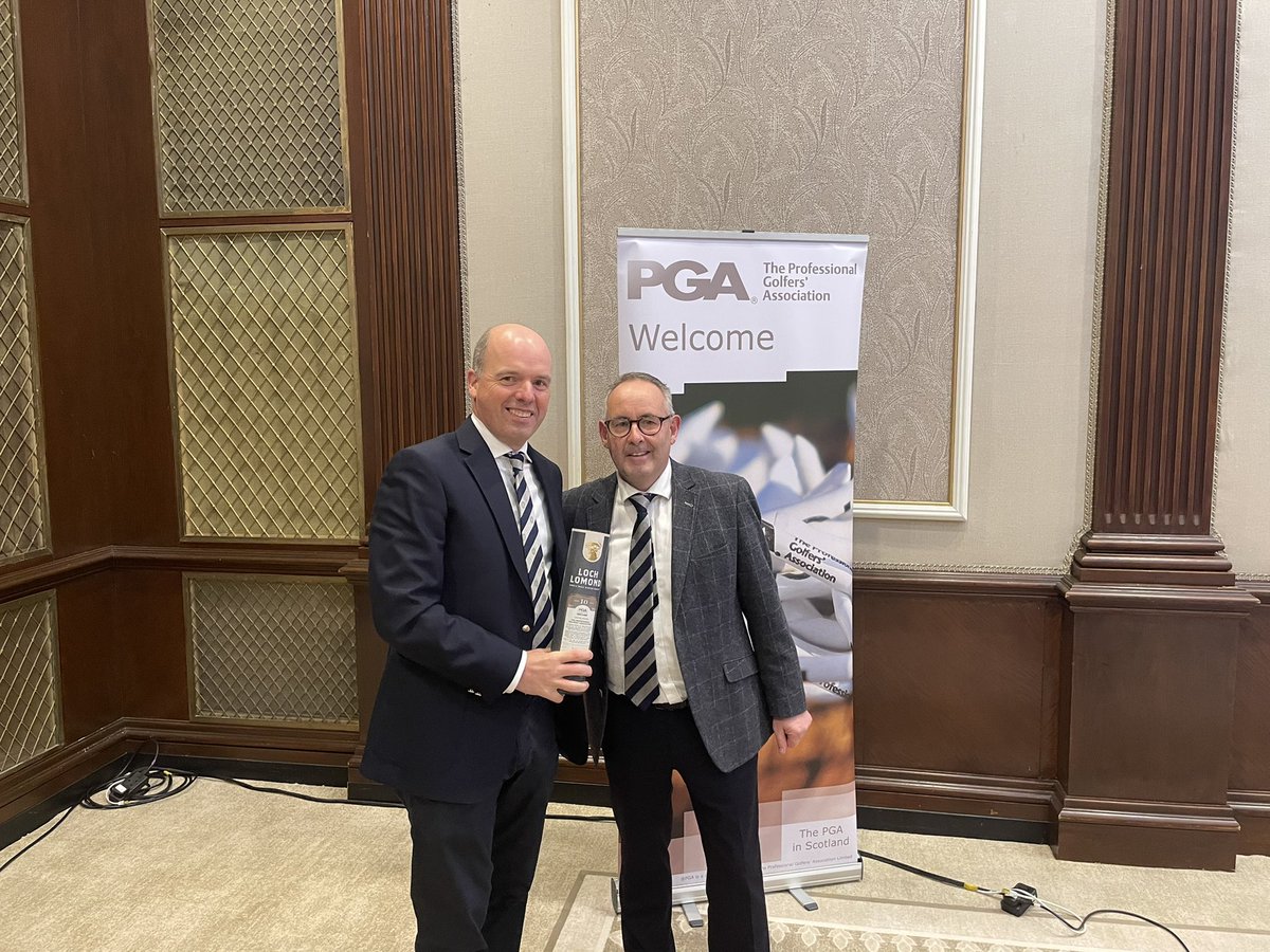 PGAScotland's tweet image. The @PGAScotland Regional Meeting and AGM took place today at @Gleneagleshotel 

Newly appointed PGA Scotland Captain Tom Eckford presented past captain Gordon Stewart with a gift on his departure

Bill Yule was presented with the Toby Sunderland award by PGA Chairman Alan White