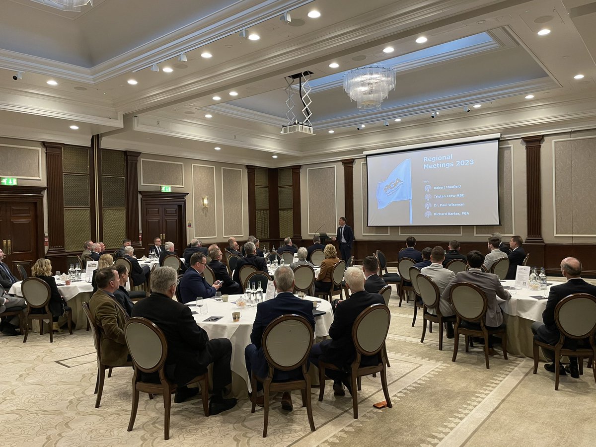 PGAScotland's tweet image. The @PGAScotland Regional Meeting and AGM took place today at @Gleneagleshotel 

Newly appointed PGA Scotland Captain Tom Eckford presented past captain Gordon Stewart with a gift on his departure

Bill Yule was presented with the Toby Sunderland award by PGA Chairman Alan White