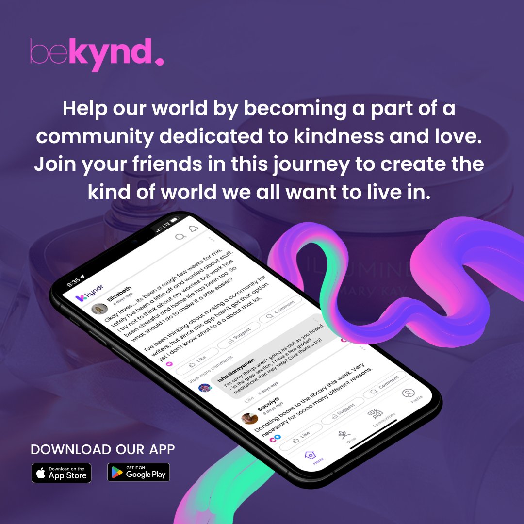 kyndr_social's tweet image. Help our world by becoming a part of a community dedicated to kindness and love. 
Join your friends in this journey to create the kind of world we all want to live in.

Download our free app 📲
 #kindness #abetteryou  #negativityfree #bekind #bekinder #kyndr #bekyndr