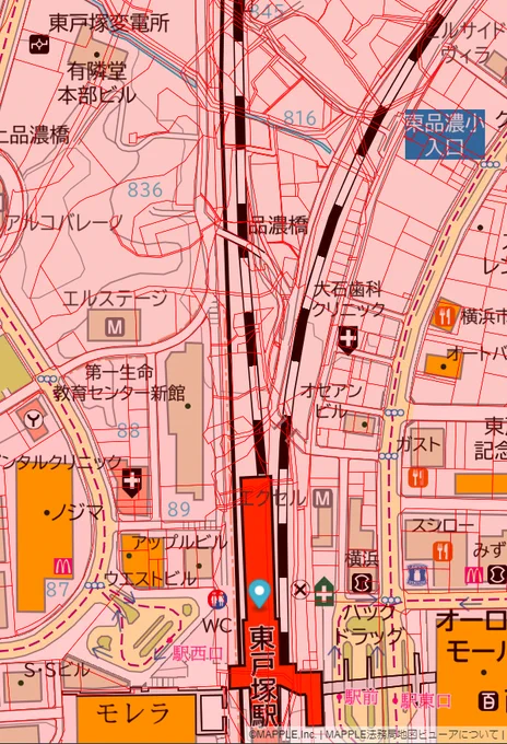東戸塚の駅近辺も中々激しい事になってるな 