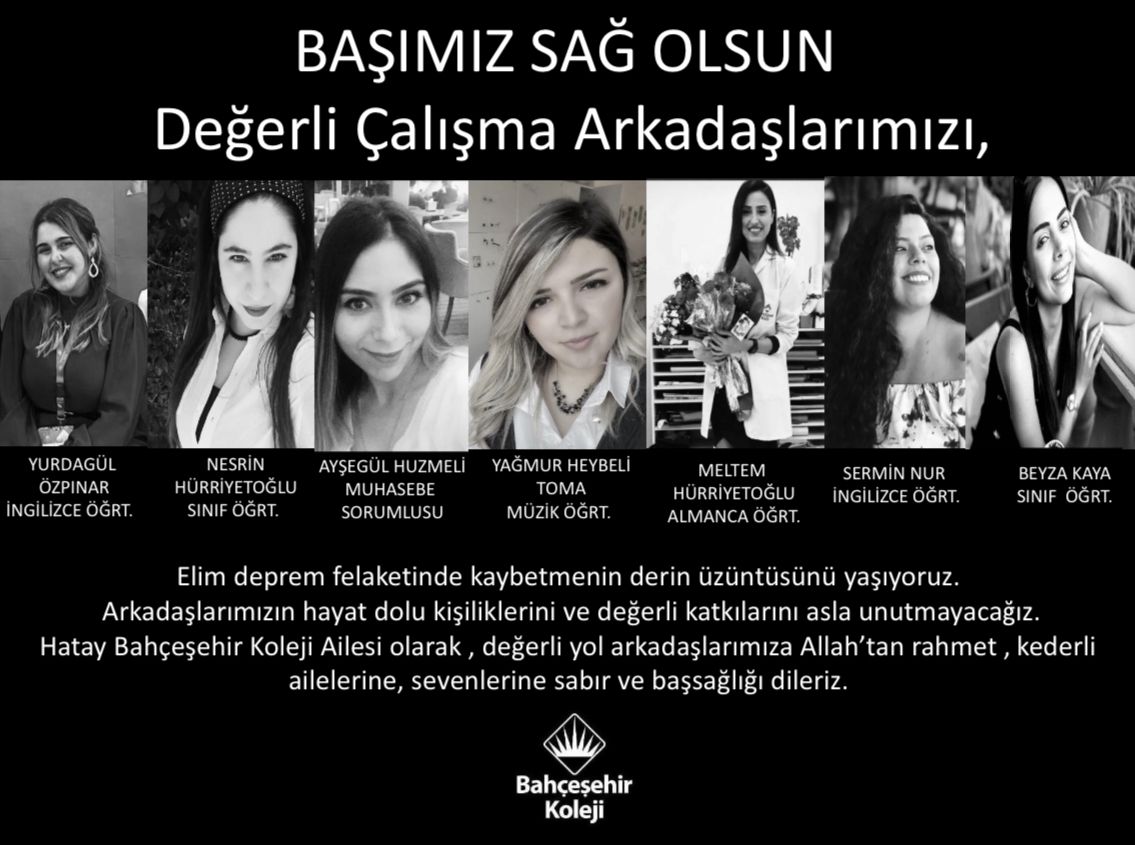 Değerli yol arkadaşlarımızı depremde kaybetmenin derin üzüntüsü içerisindeyiz.Ailelerine ve tüm sevenlerine sabırlar diliyoruz.Başımız sağolsun.🖤🖤