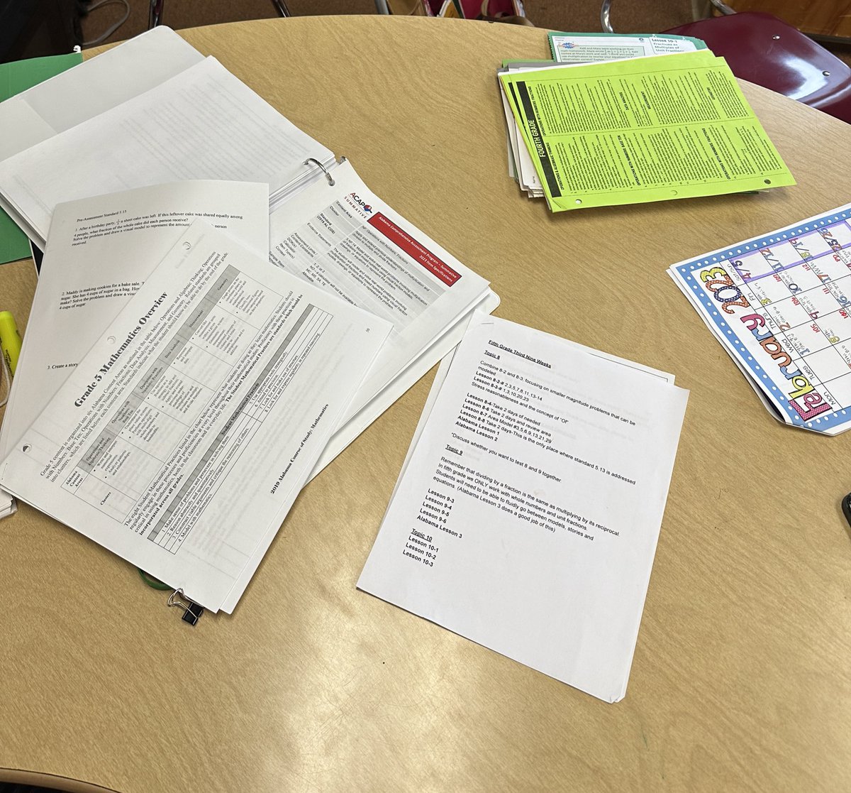 teach2parker's tweet photo. Love walking into a classroom @HESindiansCCS and seeing instructional supports, the math course of study, and pre/post assessments on the table! @CCSBOE @cssnipes https://t.co/aCbnirbv5R