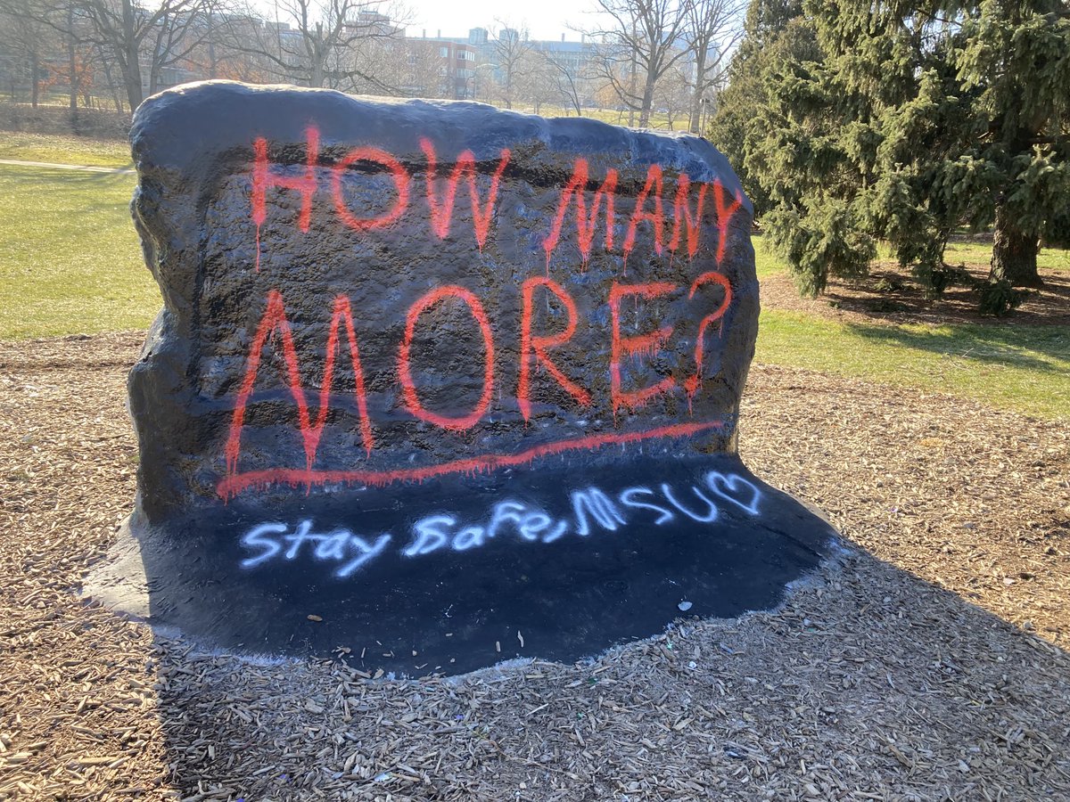 The rock this morning at Michigan State
