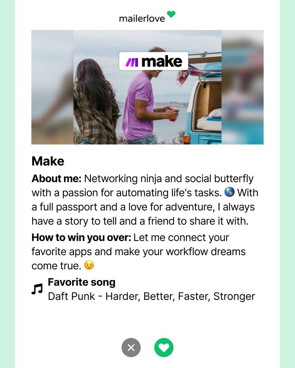 MailerLite's tweet photo. Love is in the air, and we’ve got some heavenly matches for you. 💞

Which integration partner would you swipe right on to make your business dreams a reality? Or perhaps you have your sights set on another eligible bachelor/bachelorette? 😏 Share it with us⬇️ https://t.co/l2QlLTsIy3