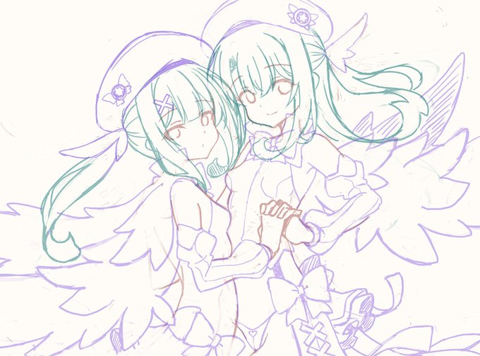 天使描き始めたけどこれ一生おわらん…🙃 