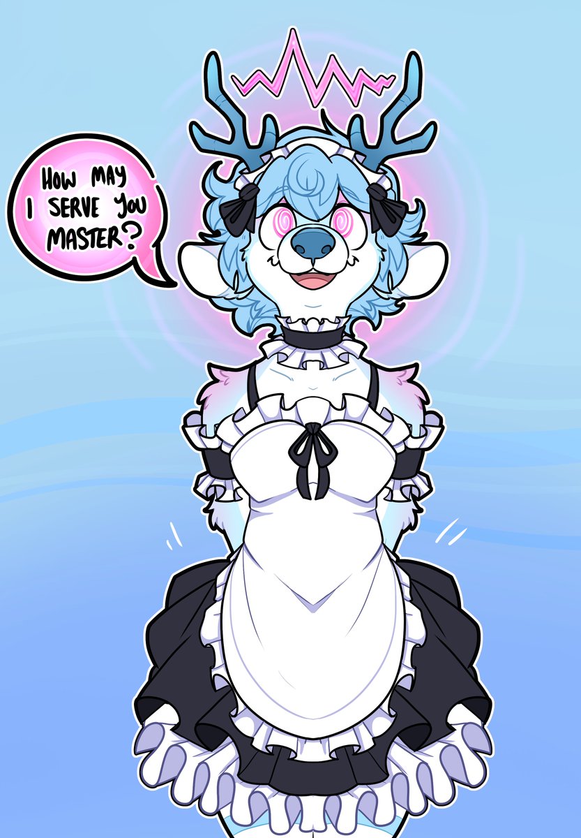 CassTheSquid's tweet photo. Deer Cass is here to serve~

#hypnosis #furry #deer https://t.co/gAZ1ZMVl27